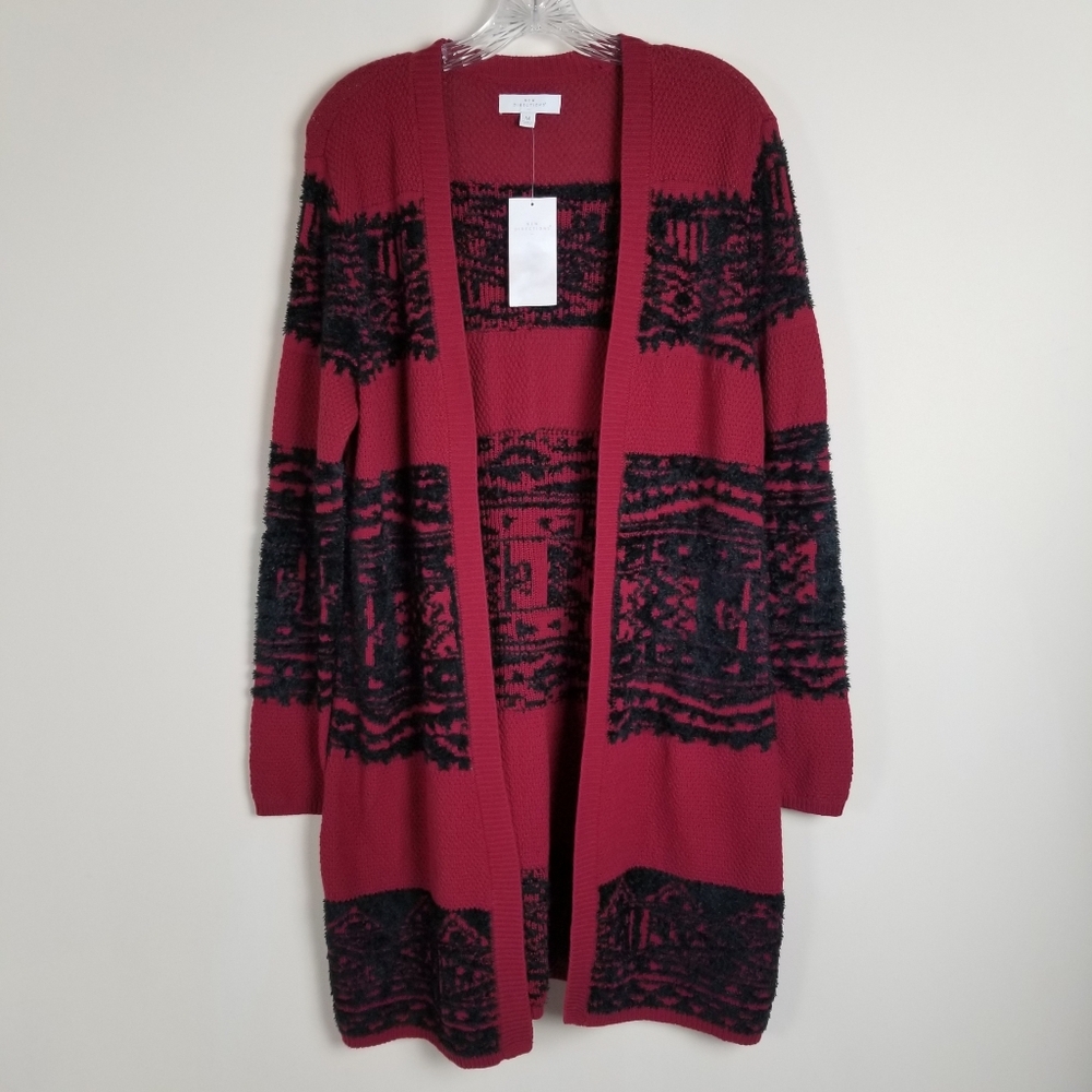 New Directions Open Front Cardigan Sweater Medium NWT